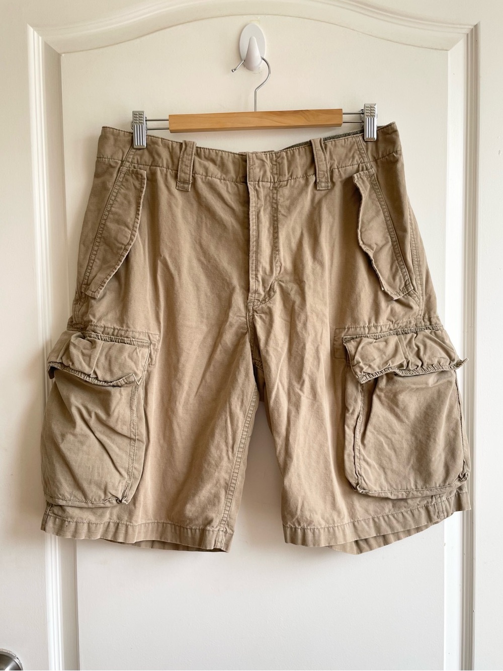 Vintage GAP Men Y2K Chunky Cargo Shorts Size 32 Streetwear Skater Pockets Cotton
